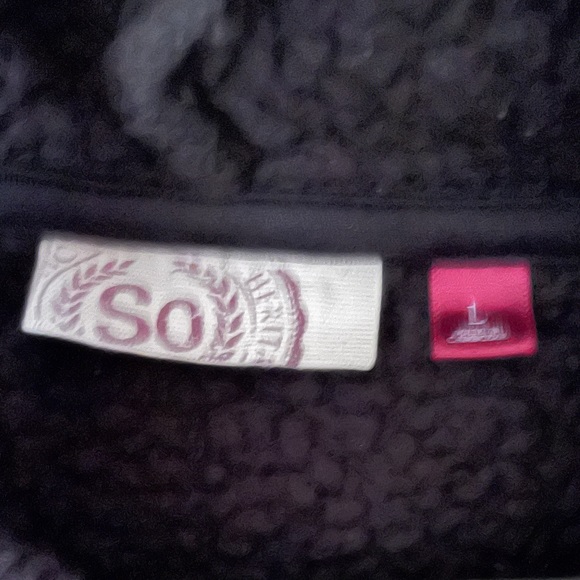 SO cozy softest sherpa Women's Black Full Zip Fleece Jacket - Picture 5 of 5